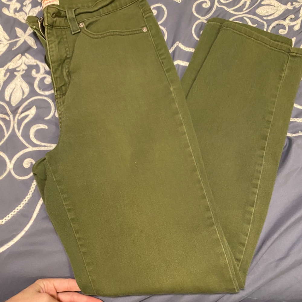 Straight Jeans - Olive - Faded Glory - Used - 4